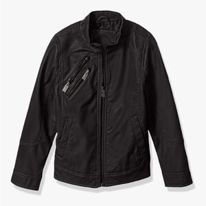 Urban Republic Perforated Black Kids Jacket with Zipper Details